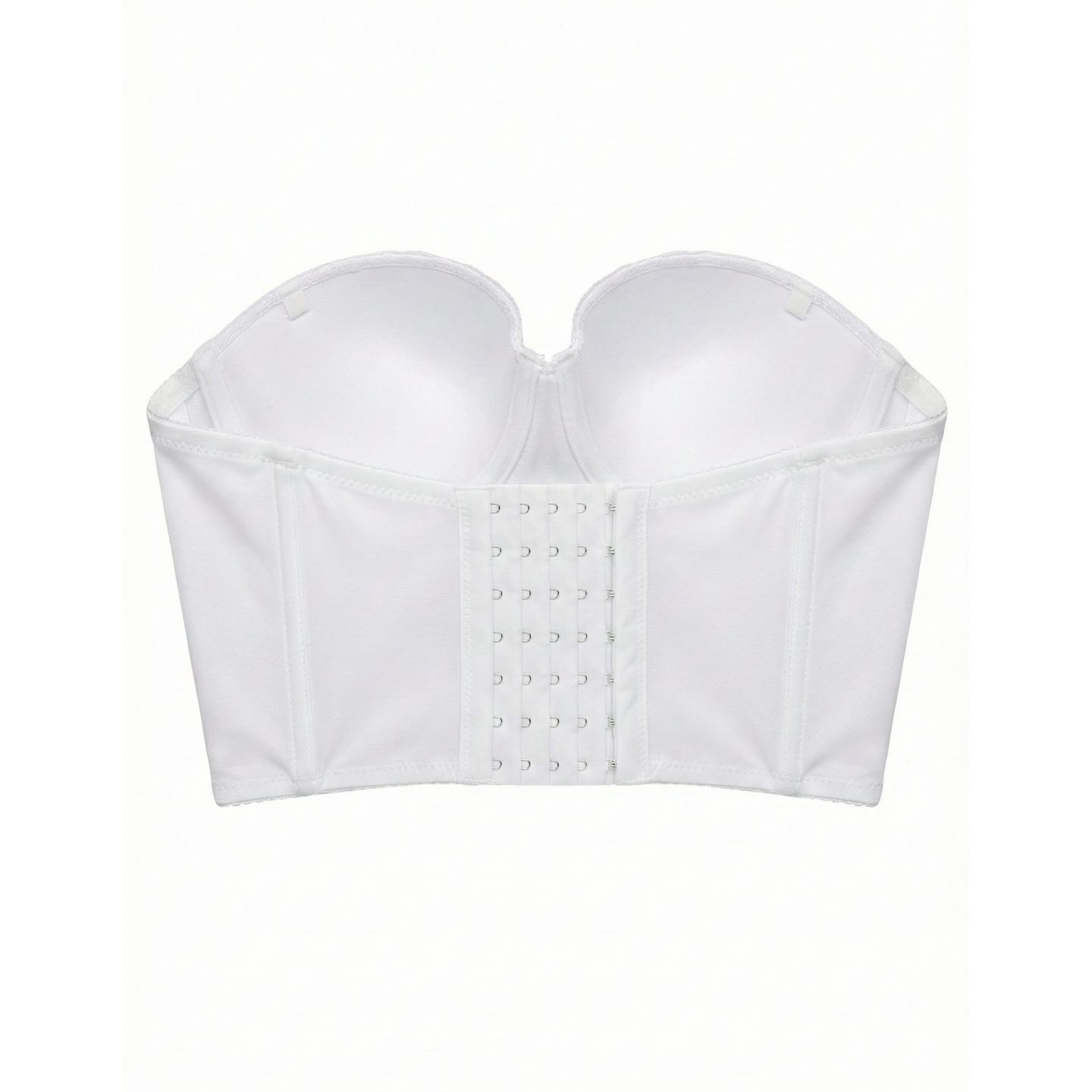 Strapless Padded Longline Bra with Multi-Hook Back