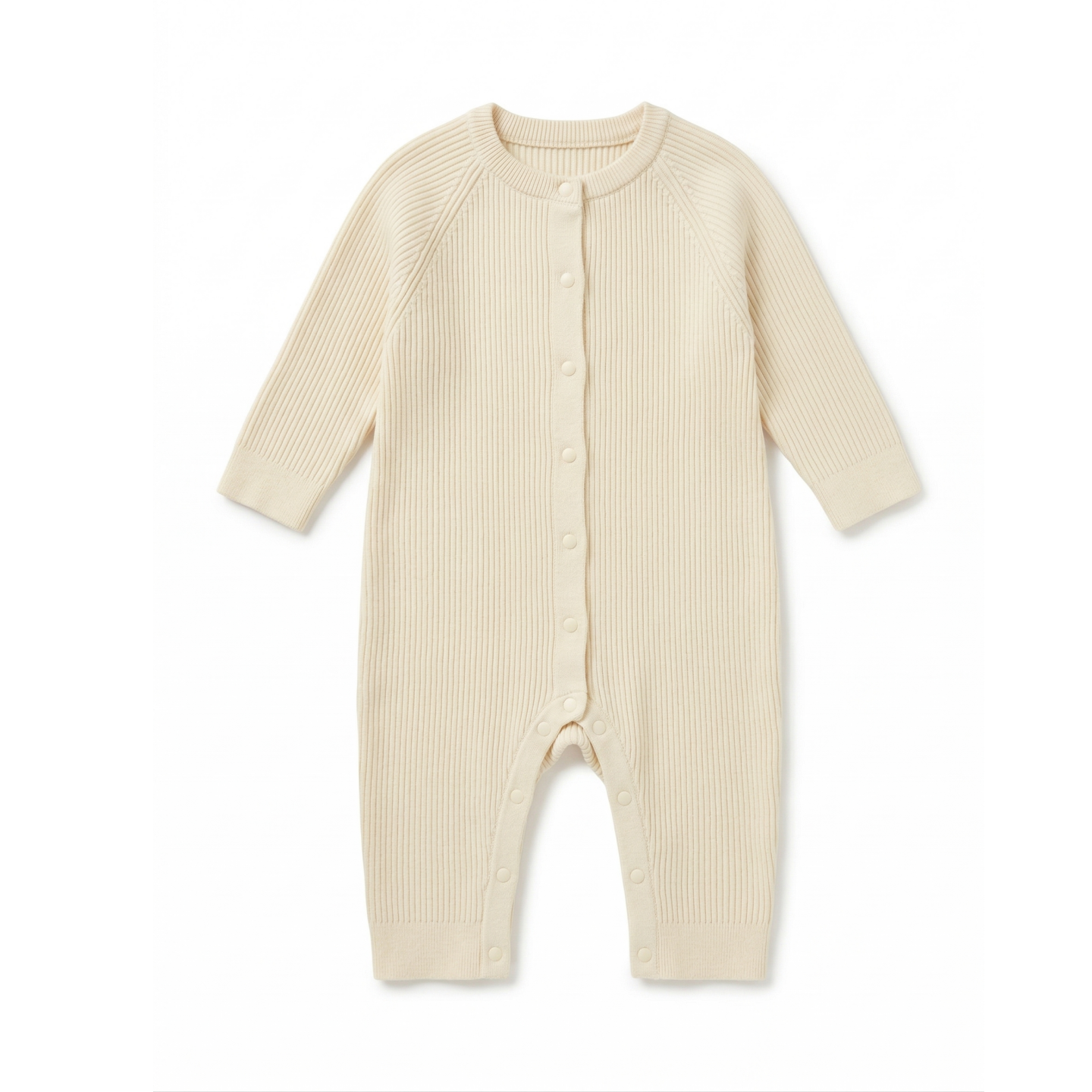 Classic Ribbed Knit Baby Romper