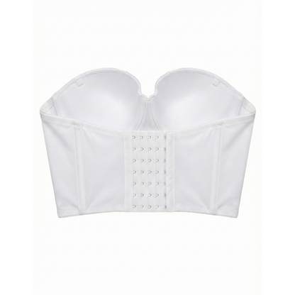 Strapless Padded Longline Bra with Multi-Hook Back