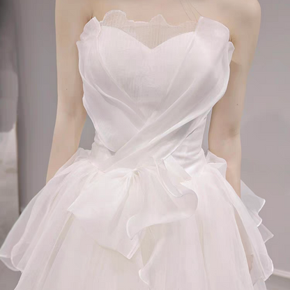 Strapless Sweetheart Tiered Wedding Dress