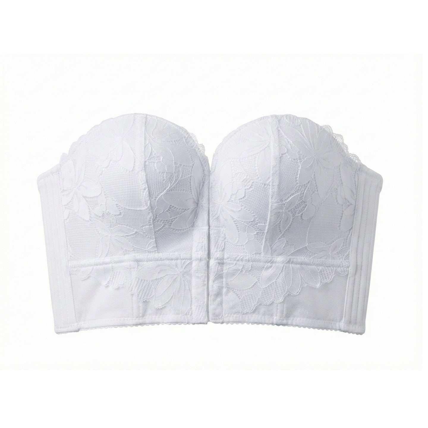 Strapless Padded Longline Bra with Multi-Hook Back