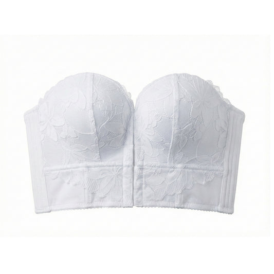 Strapless Padded Longline Bra with Multi-Hook Back