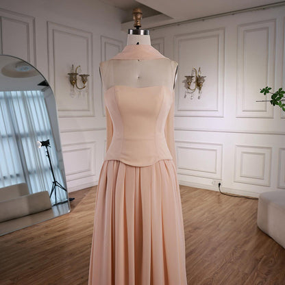 Luxury Turquoise A Line   Evening Dress with Cape LA73012