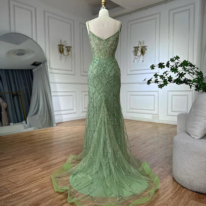 Luxury Caramel Beaded Evening Dress with Detachable Overskirt LA72733A