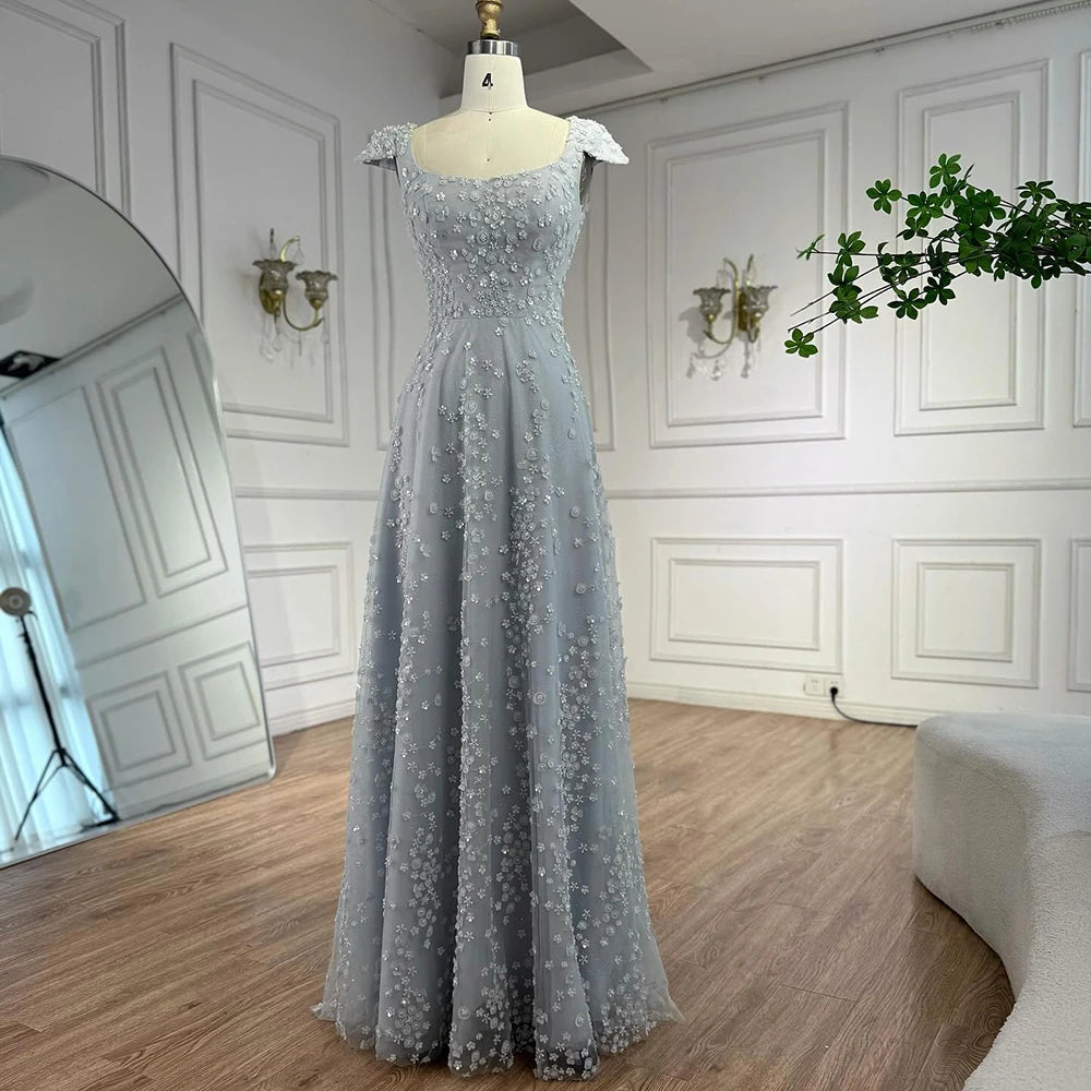 שמלת ערב ורודה יוקרתית עם אפליקציה פרחונית וגב פתוח 2025 LA73119