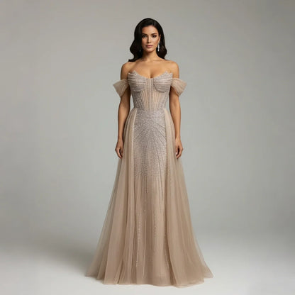 Wasisi Arabic Luxury Beaded Mermaid Evening Dresses LA73454