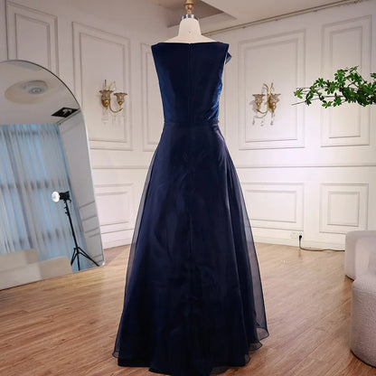 Burgundy Elegant A-Line Evening Dress with Draped Shoulder LA72944