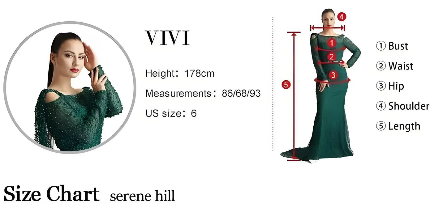 Luxury Champagne Pearls Beaded Evening Dress Elegant Gown LA73277