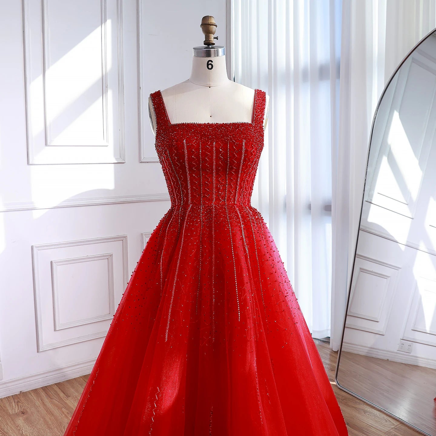 שמלות ערב מרובעות יוקרתיות סגולות שמלות ערביות למסיבה שמלת נשף מסיבה LA72857 