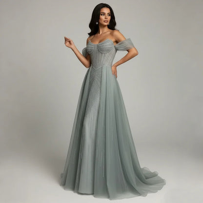 Wasisi Arabic Luxury Beaded Mermaid Evening Dresses LA73454