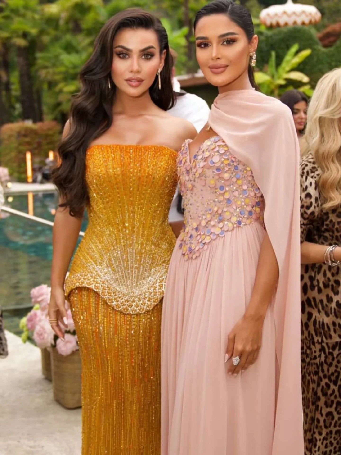 Wasisi Arabic Orange Two Pieces Corset Evening Dress LA73444