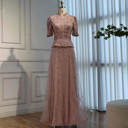 Luxury  Designer Arabic Pink Evening Dress LA72955