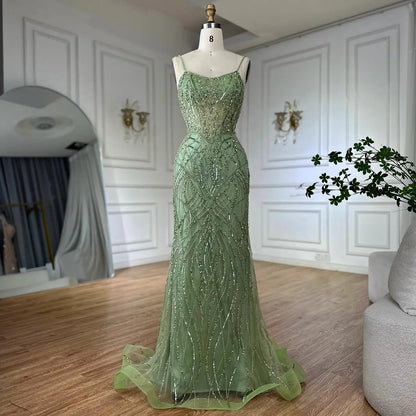 Luxury Caramel Beaded Evening Dress with Detachable Overskirt LA72733A