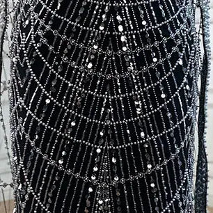 Luxury Turquoise Pearl Arabic Mermaid Evening Dress with Cape Sleeves LA72590A
