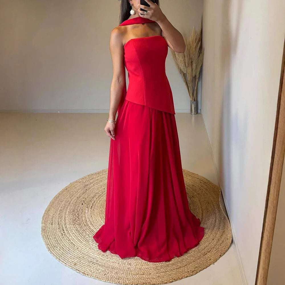 Luxury Lilac   Elegant Evening Dress Flowing Skirt LA73165