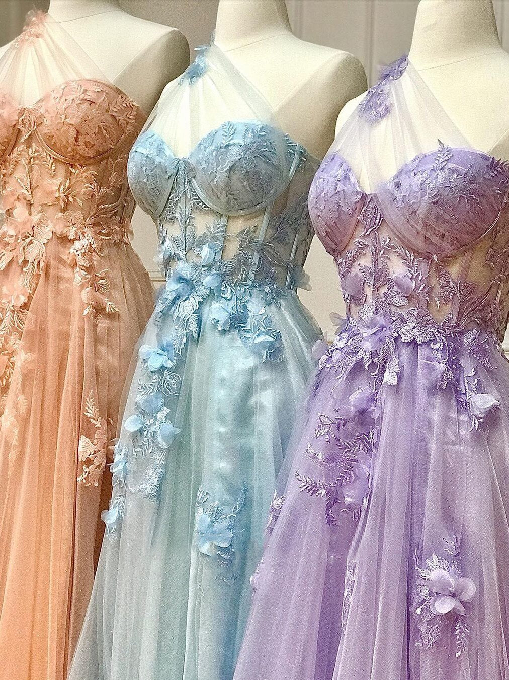 Lilac One Shoulder Floral Split Prom Dress Serene Hill LA71881