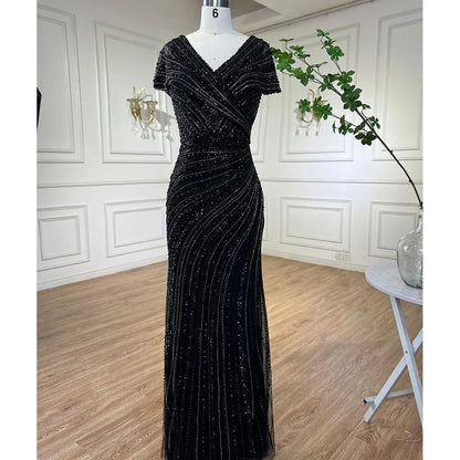 Luxury Silver Nude Mermaid Evening Dresses for Party LA71686